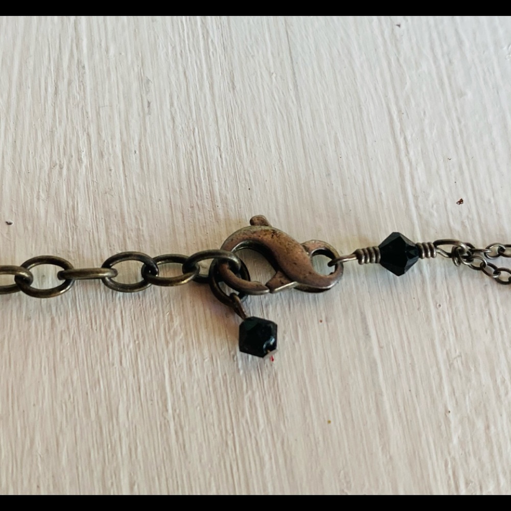 Vintage Black Crystal Beaded Choker Necklace - Picture 10 of 14